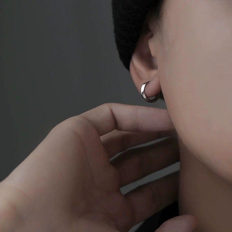 Mobius Earrings For Men'S Niche Personality All-Match Simple Ear Ring Earrings For Women'S High-End Sense Fashionable Piece Ring Jewelry - Image 4